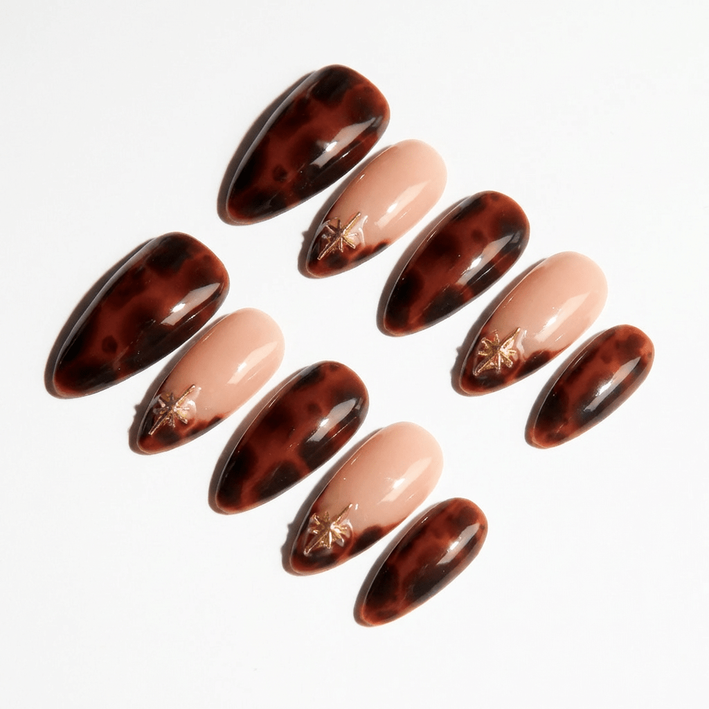 Astral Amber full press-on nail set – sizes XS–L by Handora