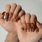 Autumn Blossom autumn nail design – handmade press-on nails by Handora
