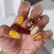 Banana Monkey full press-on nail set – sizes XS–L by Handora