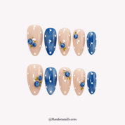 Berry Bubble polka dot press-on nails by Handora