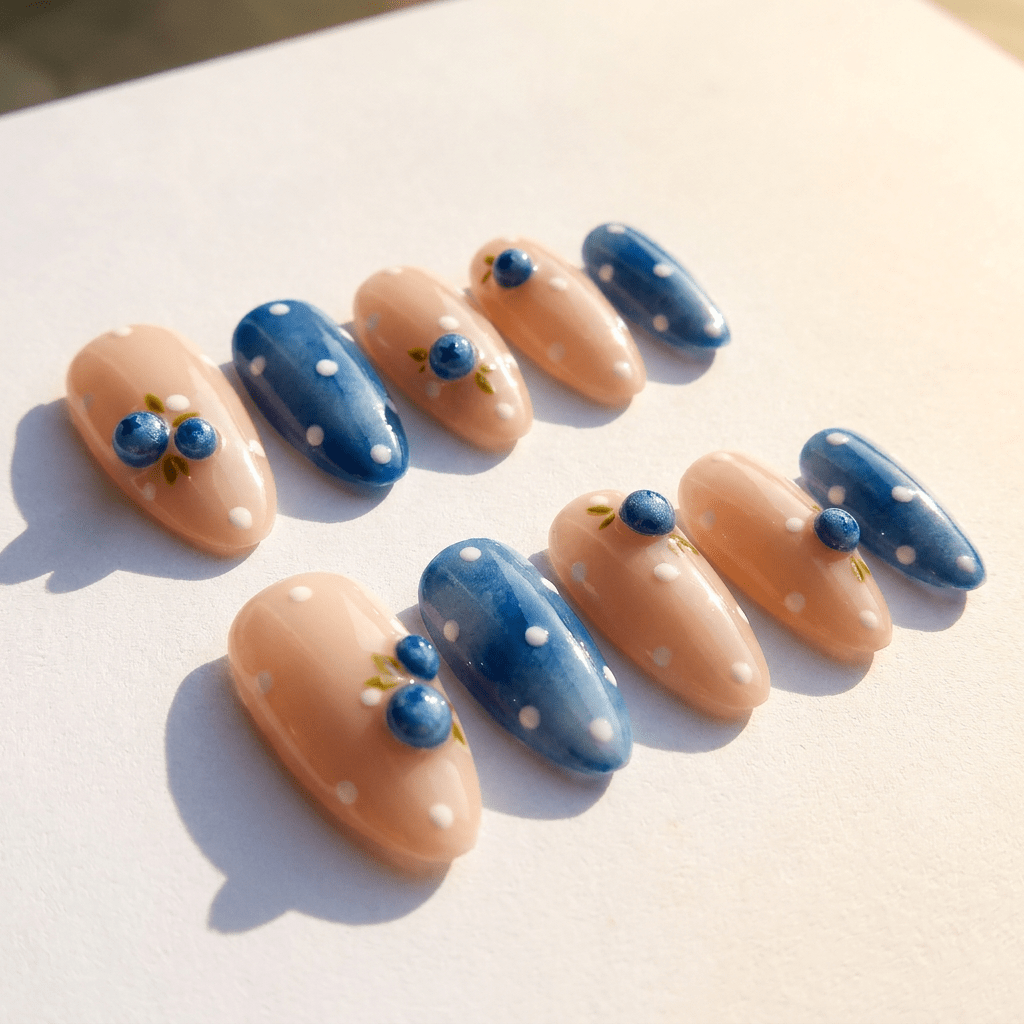 Berry Bubble press-on nails by Handora