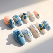Berry Picnic salon-quality handmade press-on nails by Handora