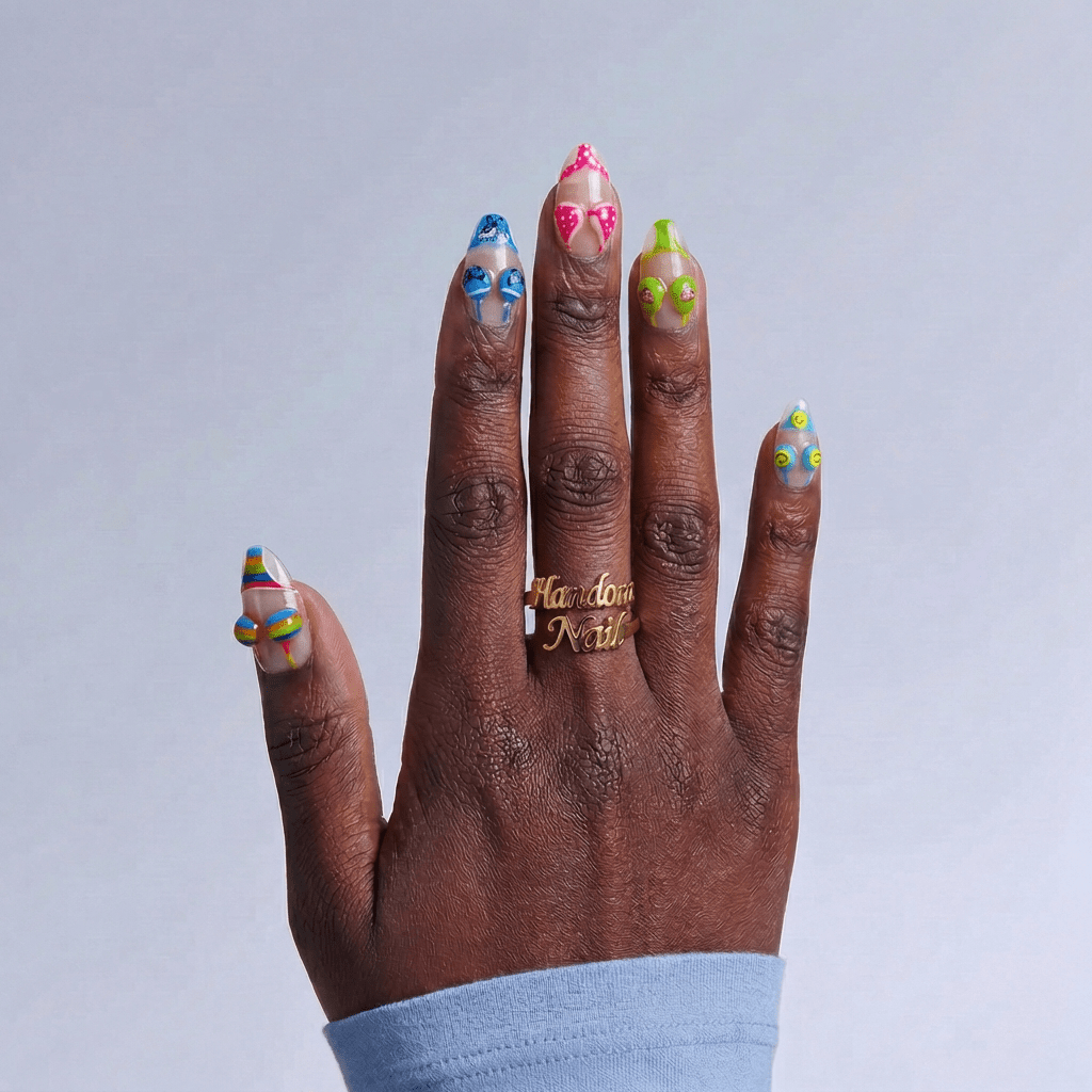 Bikini Summer summer nail design – handmade press-on nails by Handora