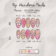 Blossom Aura press-on nails by Handora