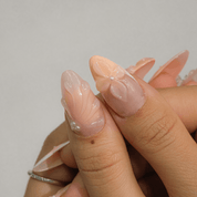 Blossom Coquette floral nail design – handmade press-on nails by Handora