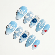 Blue City full press-on nail set – sizes XS–L by Handora
