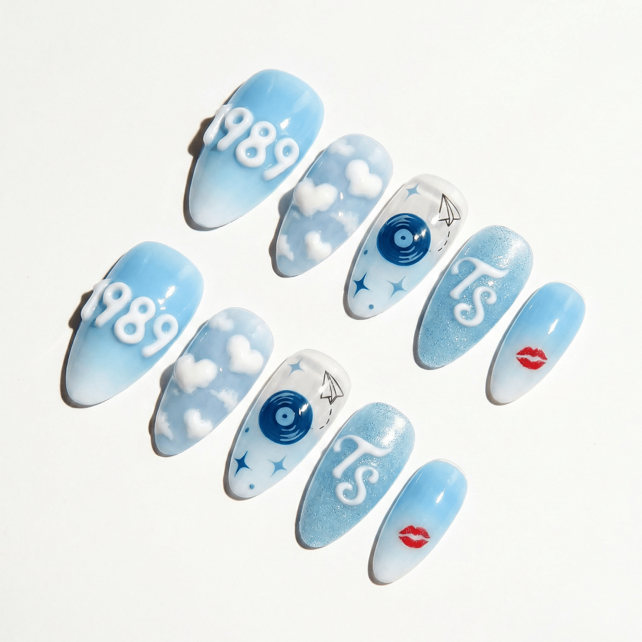 Blue City full press-on nail set – sizes XS–L by Handora
