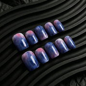Blueberry Mist blue press-on nails by Handora