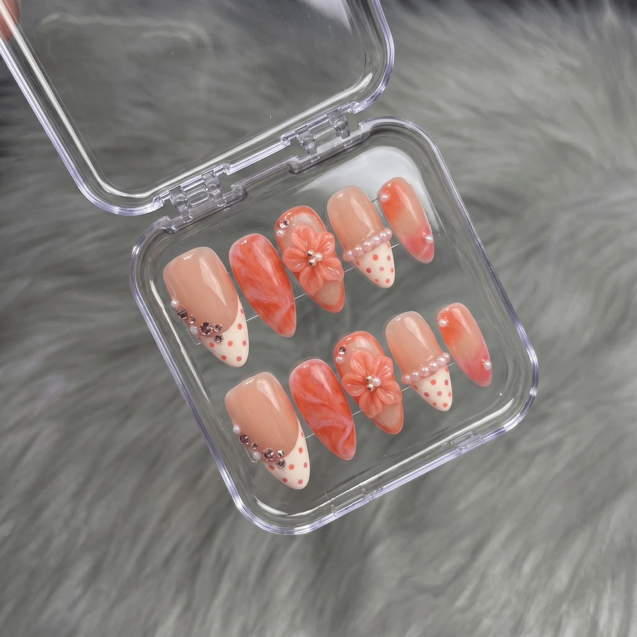 Blush Muse pink press-on nails by Handora