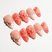 Blush Muse full press-on nail set – sizes XS–L by Handora