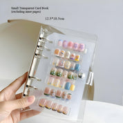 Bubble Binder (A5) press-on nails – hand-painted reusable gel set by Handora
