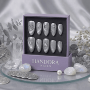 Cancer Dream press-on nails – hand-painted reusable gel set by Handora