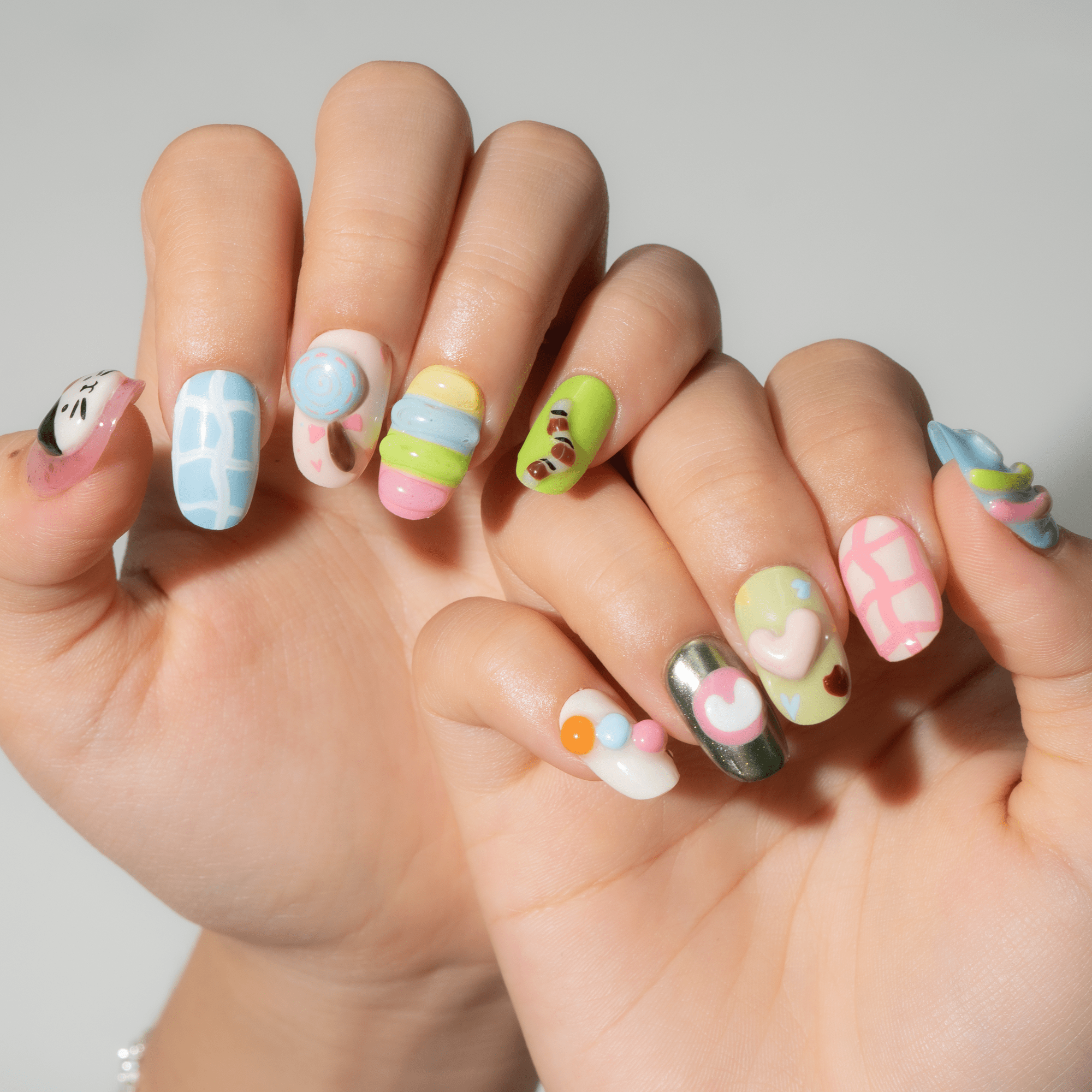 Candy Cloud full press-on nail set – sizes XS–L by Handora
