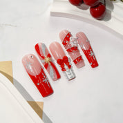 Candy Snow 3d nail design – handmade press-on nails by Handora