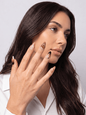 Caramel Macchiato full press-on nail set – sizes XS–L by Handora