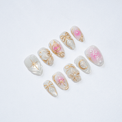 Celestial Aura 3d nail design – handmade press-on nails by Handora