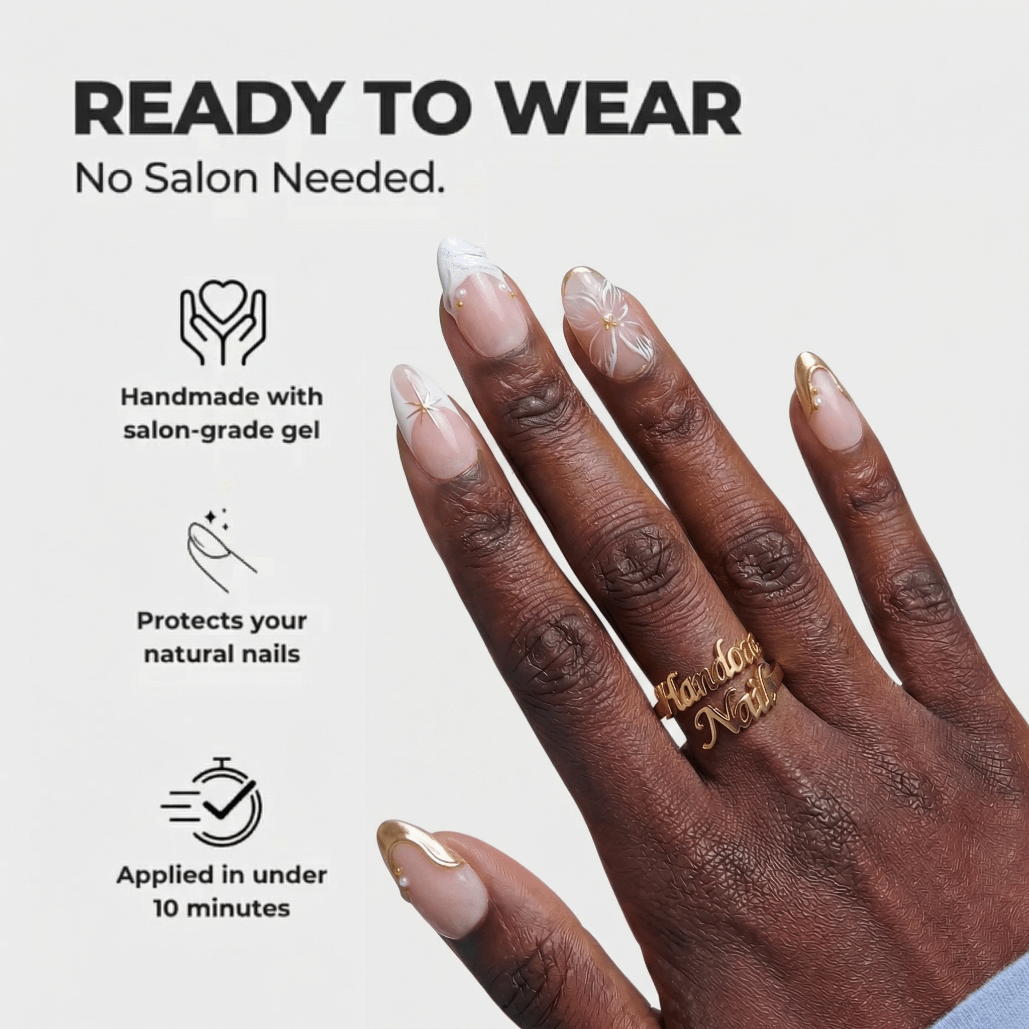 Celestial Bloom - Handora Nails - basicFrench Tipsgel nails