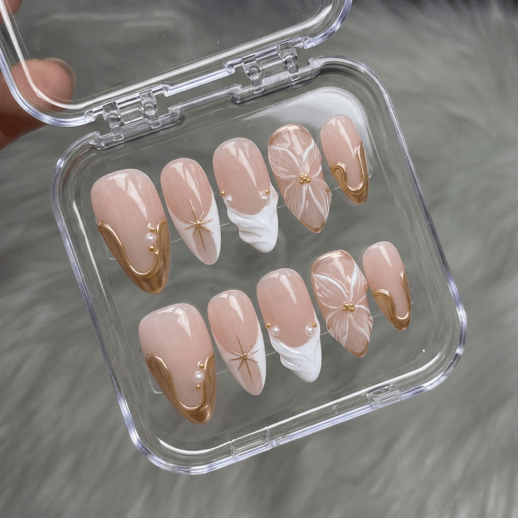 Celestial Bloom press-on nails by Handora