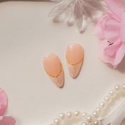 Celestial Marble salon-quality handmade press-on nails by Handora