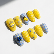 Citrus Berry full press-on nail set – sizes XS–L by Handora