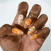 Citrus Sundae kawaii nail design – handmade press-on nails by Handora