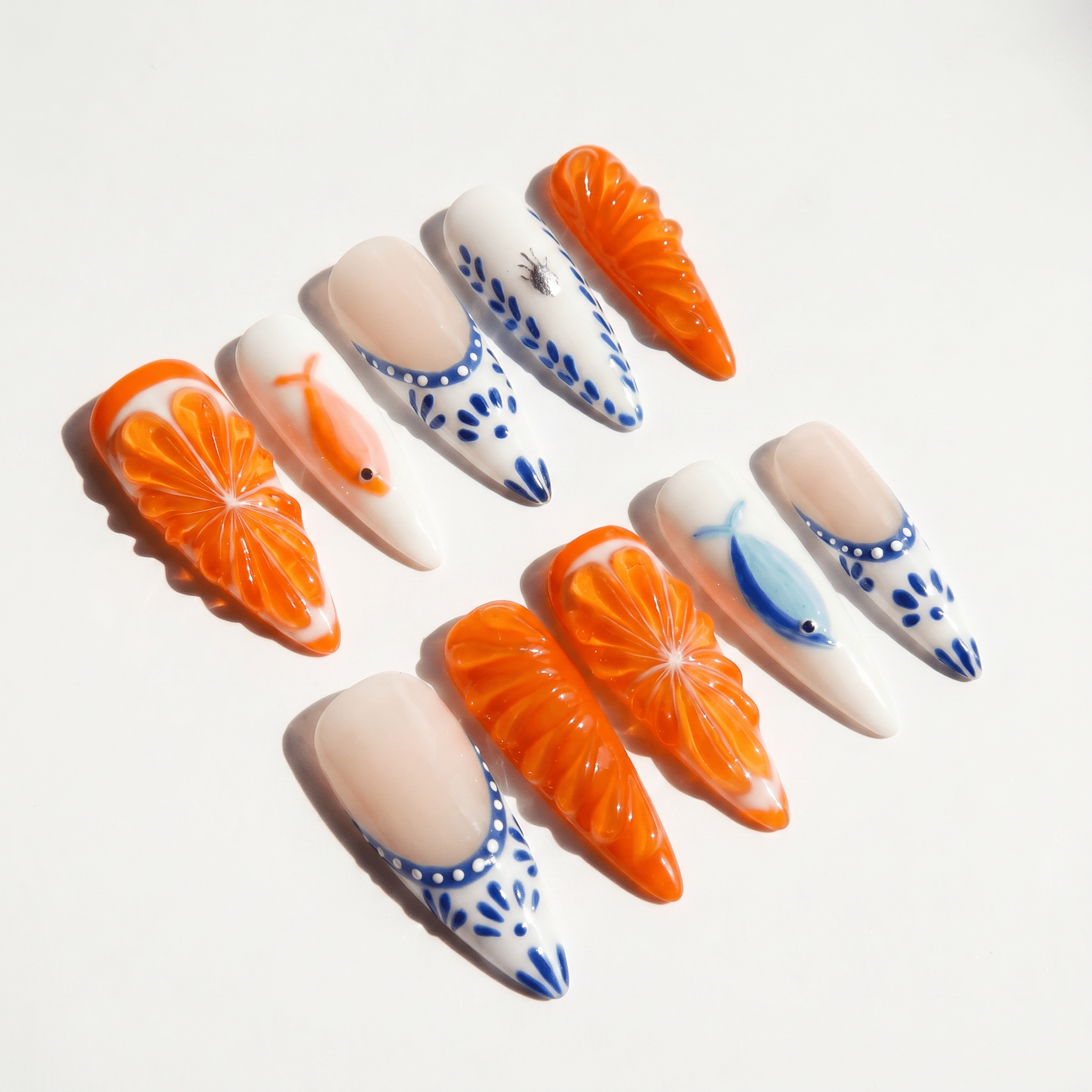 Citrus Voyage full press-on nail set – sizes XS–L by Handora