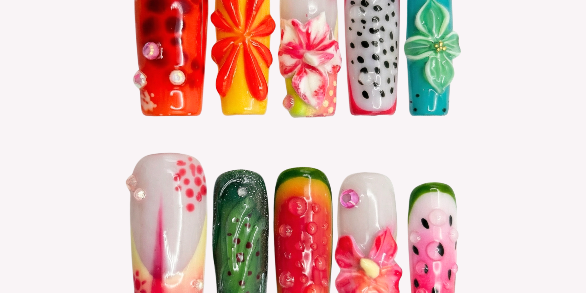 Citrus Zest - Handora Nails - Almond NailsCitrus NailsFruity Nails