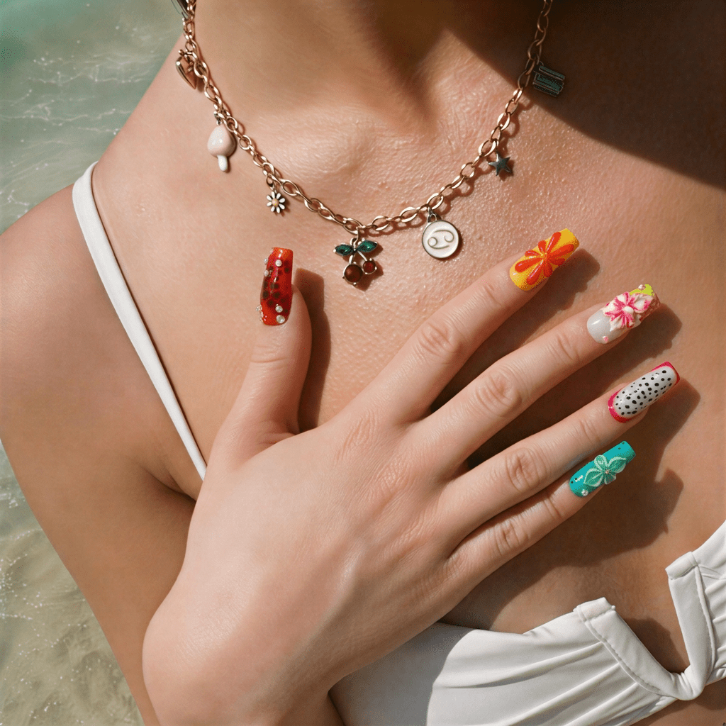 Citrus Zest - Handora Nails - Almond NailsCitrus NailsFruity Nails