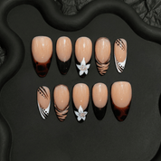 Cocoa Bloom full press-on nail set – sizes XS–L by Handora