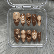 Cocoa Kisses full press-on nail set – sizes XS–L by Handora