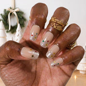 Confetti Noel Christmas press-on nails - design view 7 by Handora Nails