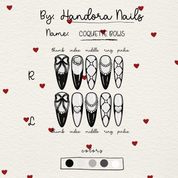 Coquette Bows press-on nails – design close-up by Handora