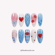 Coquette Charms 3d press-on nails by Handora