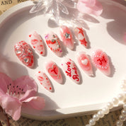 Coquette Kiss full press-on nail set – sizes XS–L by Handora