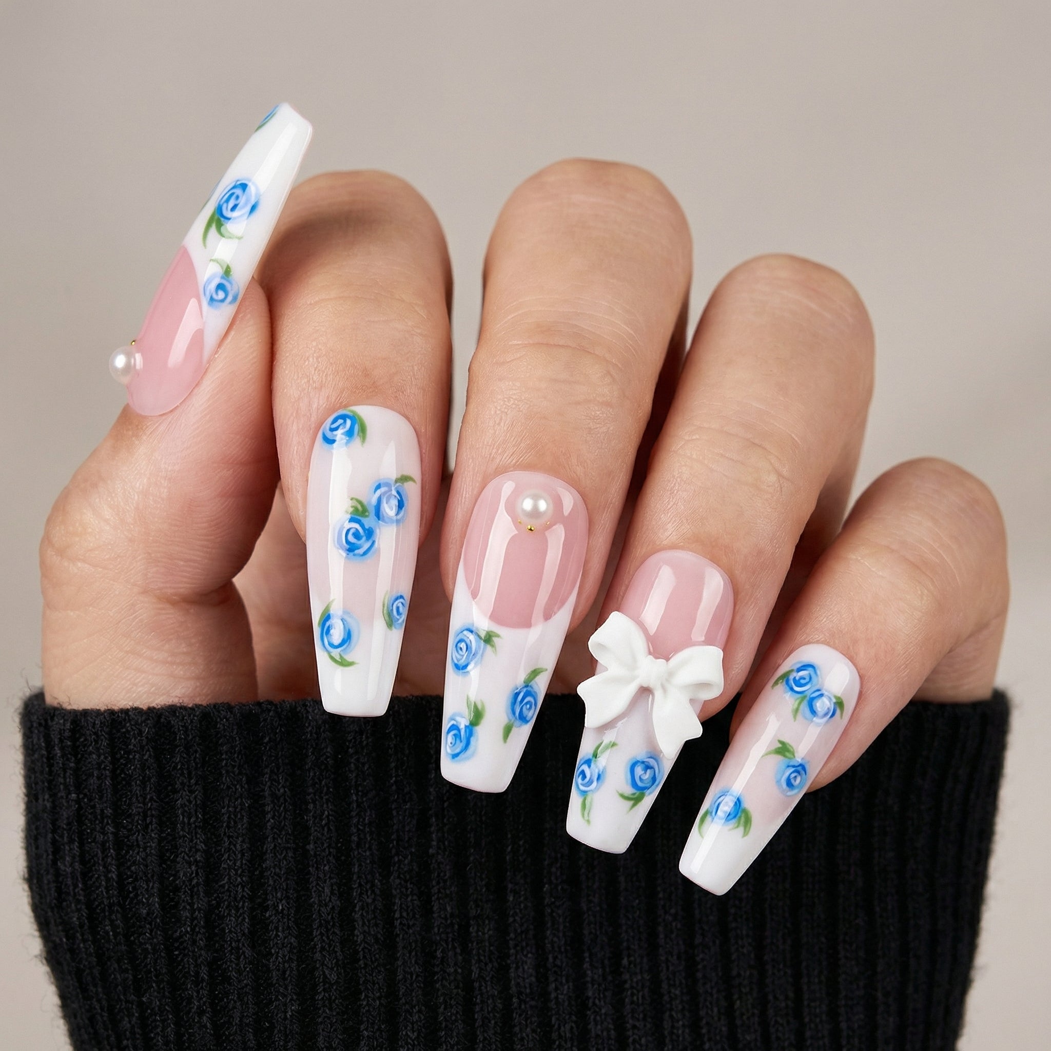Coquette Rose - Handora Nails - flower nailssaleSpring