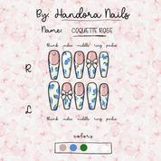 Coquette Rose - Handora Nails - flower nailssaleSpring