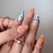 Coral Charm nail design – handmade press-on nails by Handora