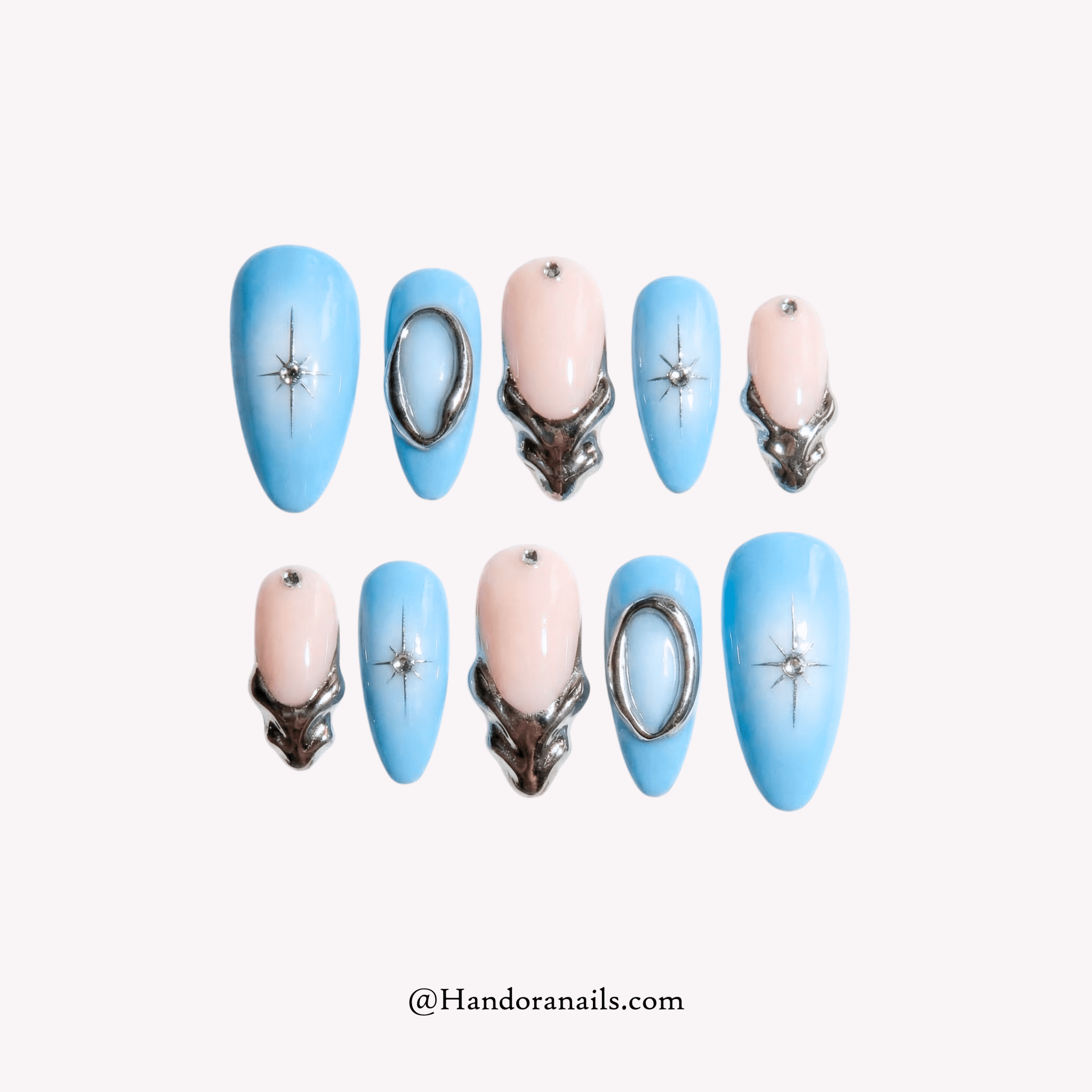 Cosmic Dew press-on nails by Handora