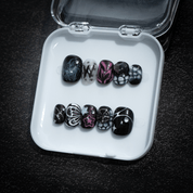 Cosmic Flutter y2k nail design – handmade press-on nails by Handora