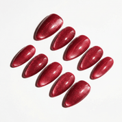 Crimson Aura full press-on nail set – sizes XS–L by Handora