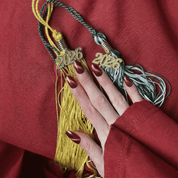 Crimson Aura press-on nails – design close-up by Handora