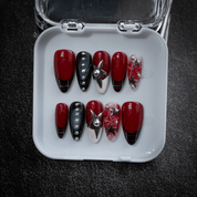 Crimson Star full press-on nail set – sizes XS–L by Handora
