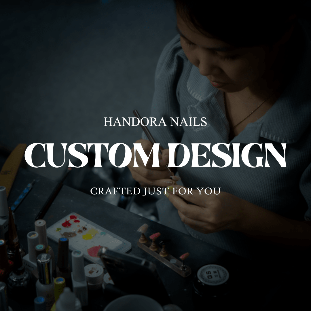 Custom Design press-on nails by Handora