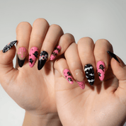 Cute Boo halloween nail design – handmade press-on nails by Handora