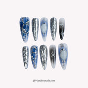Cyber Aura gothic press-on nails by Handora