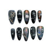 Dark Enchant black gothic press-on nails by Handora