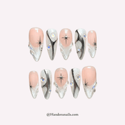 Diamond Glaze 3d press-on nails by Handora