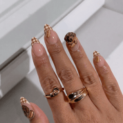 Doxie Hotdog kawaii nail design – handmade press-on nails by Handora