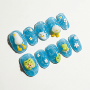 Duck Lagoon full press-on nail set – sizes XS–L by Handora