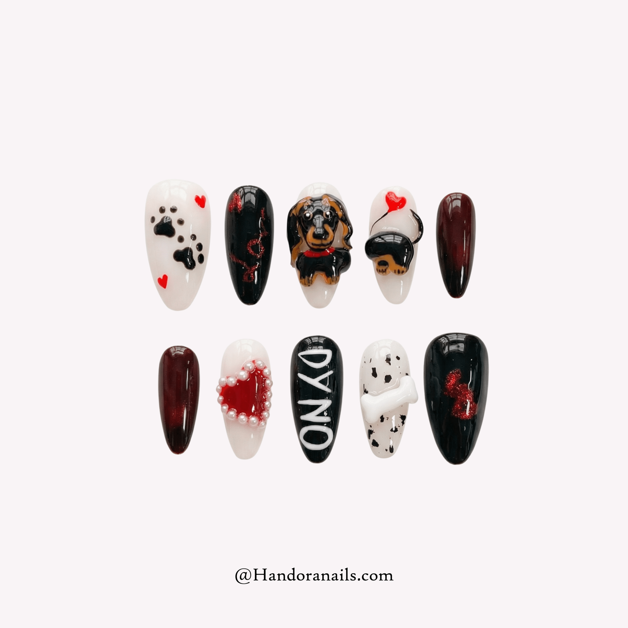 Dyno Pup 3d press-on nails by Handora